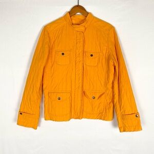 Beretta‎ Quilted Utility Jacket Pockets Outdoor Fishing Size 48 Orange